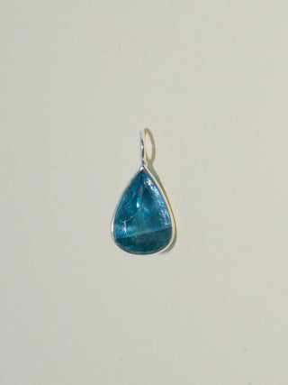 Feeling Coy Fluorite Teardrop Cut Charm in Sterling Silver