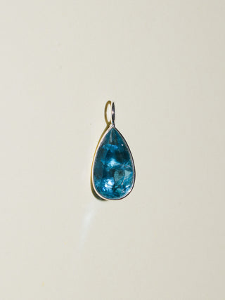 Celestial Fluorite Teardrop Cut Charm in Sterling Silver