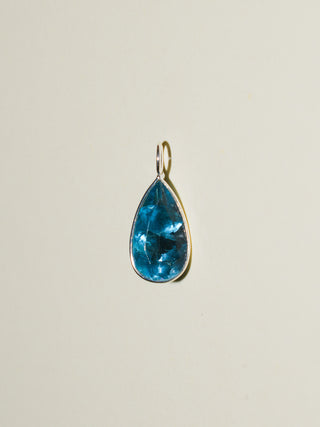 Celestial Fluorite Teardrop Cut Charm in Sterling Silver