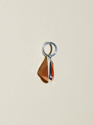 Enigma Fire Opal Trillion Cut Charm in Sterling Silver