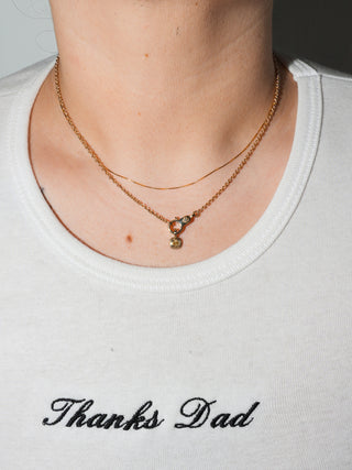 On The Rocks Gray Diamond Triple Cushion Cut Charm in Yellow 14k Gold