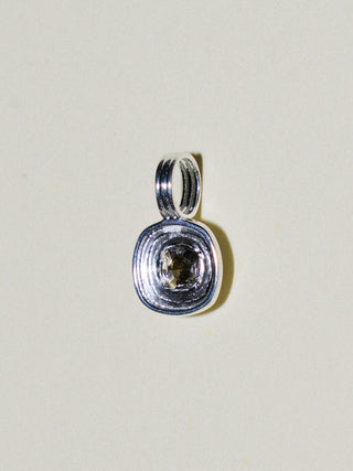 Heigh! Gray Diamond Triple Cushion Cut Charm in Sterling Silver