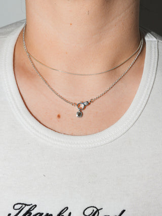 Heigh! Gray Diamond Triple Cushion Cut Charm in Sterling Silver