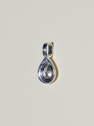 Icey Wifey Gray Diamond Triple Teardrop Cut Charm in Sterling Silver