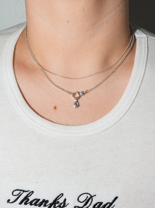 Icey Wifey Gray Diamond Triple Teardrop Cut Charm in Sterling Silver