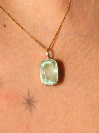 Out at Sea Fluorite Can Cut Charm in Yellow 14k Gold