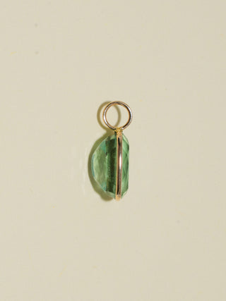 Out at Sea Fluorite Can Cut Charm in Yellow 14k Gold