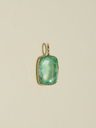 Out at Sea Fluorite Can Cut Charm in Yellow 14k Gold