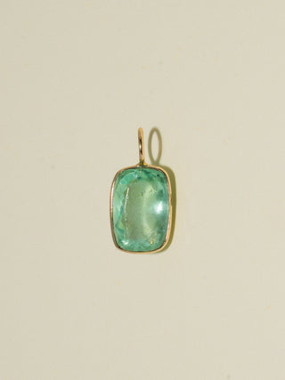 Out at Sea Fluorite Can Cut Charm in Yellow 14k Gold