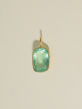 Out at Sea Fluorite Can Cut Charm in Yellow 14k Gold