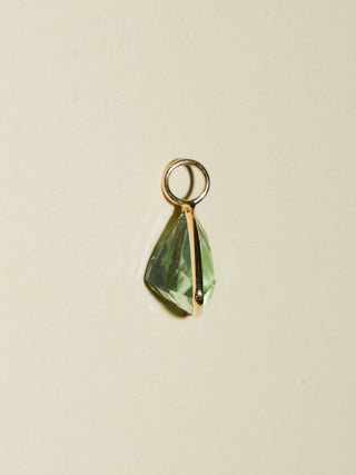 Maunday Fluorite Trillion Cut Charm in Yellow 14k Gold