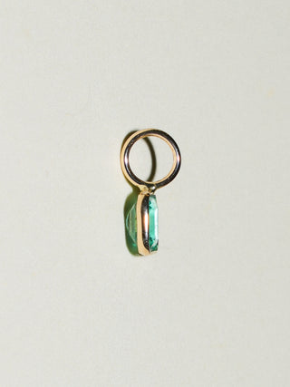 Envy Me Emerald Emerald Cut Charm in Yellow 14k Gold