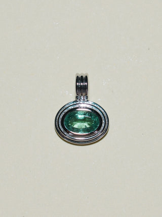 Freshly Squeezed Emerald Triple East to West Oval Cut Charm in White 14k Gold