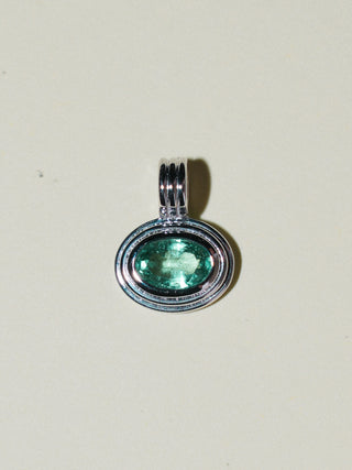 Freshly Squeezed Emerald Triple East to West Oval Cut Charm in White 14k Gold