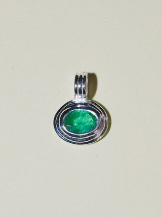 Mamacita Linda Emerald Triple East to West Oval Cut Charm in Sterling Silver