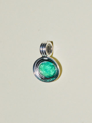 Mamacita Linda Emerald Triple East to West Oval Cut Charm in Sterling Silver
