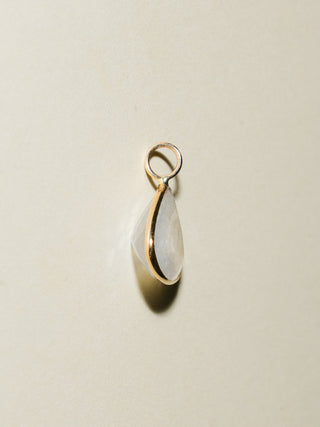 Neptune's Kiss Moonstone Pear Cut Charm in Yellow 14k Gold