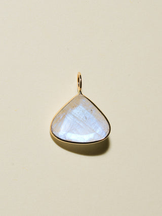 Neptune's Kiss Moonstone Pear Cut Charm in Yellow 14k Gold