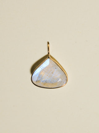 Neptune's Kiss Moonstone Pear Cut Charm in Yellow 14k Gold