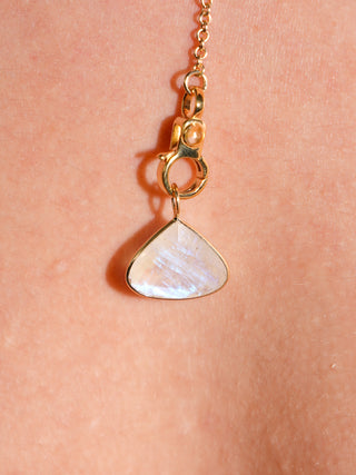 Neptune's Kiss Moonstone Pear Cut Charm in Yellow 14k Gold