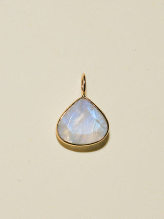 Atlantis Moonstone Pear Cut Charm in Yellow 14k Gold