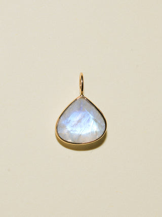Atlantis Moonstone Pear Cut Charm in Yellow 14k Gold