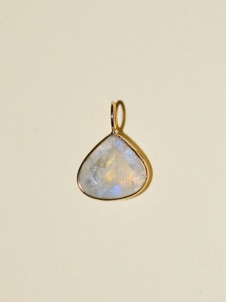 Atlantis Moonstone Pear Cut Charm in Yellow 14k Gold