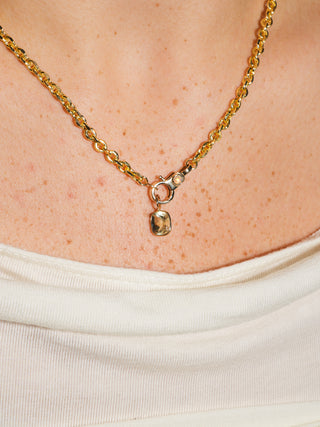Twisted Sister Heliodor Cushion (Can) Cut Charm in Yellow 14k Gold