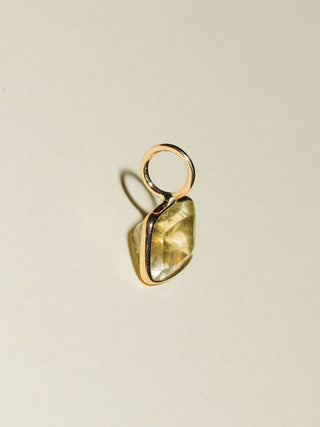 Kiwi Kiss Heliodor East West Cushion Cut Charm in Yellow 14k Gold
