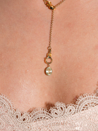 dewey Heliodor Oval Cut Charm in Yellow 14k Gold