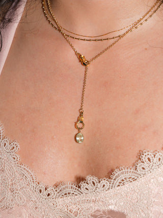 dewey Heliodor Oval Cut Charm in Yellow 14k Gold