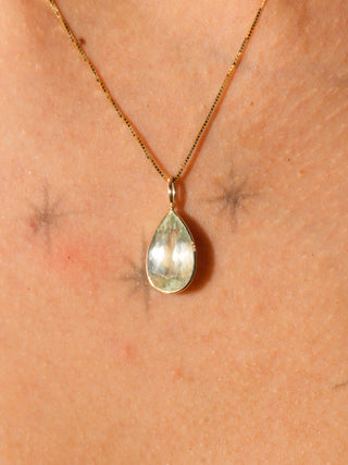 Hear the Siren Aquamarine Teardrop Cut Charm in Yellow 14k Gold