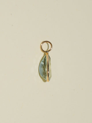 Hear the Siren Aquamarine Teardrop Cut Charm in Yellow 14k Gold