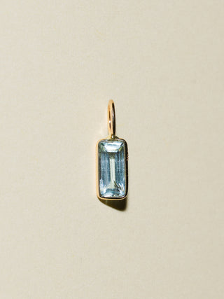 Walk the Plank Aquamarine Emerald Cut Charm in Yellow 14k Gold