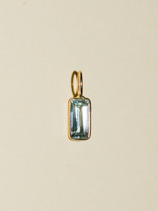 Walk the Plank Aquamarine Emerald Cut Charm in Yellow 14k Gold