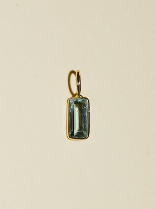Walk the Plank Aquamarine Emerald Cut Charm in Yellow 14k Gold