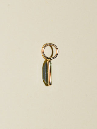 Walk the Plank Aquamarine Emerald Cut Charm in Yellow 14k Gold