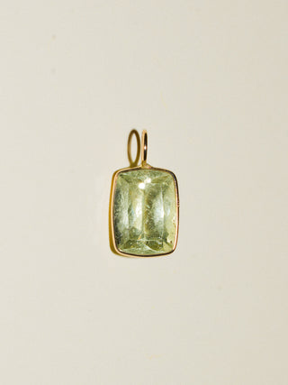Woodland Spell Heliodor Cushion Cut Charm in Yellow 14k Gold