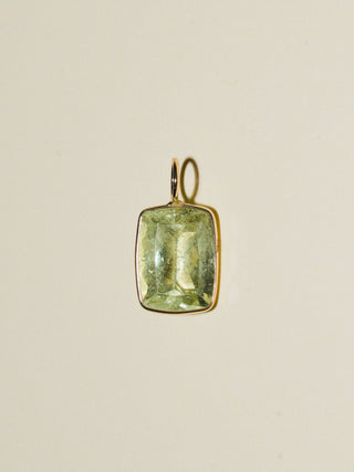 Woodland Spell Heliodor Cushion Cut Charm in Yellow 14k Gold
