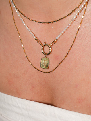 Woodland Spell Heliodor Cushion Cut Charm in Yellow 14k Gold