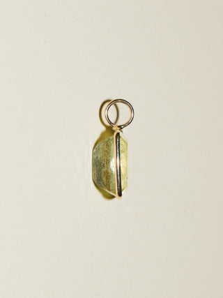 Woodland Spell Heliodor Cushion Cut Charm in Yellow 14k Gold
