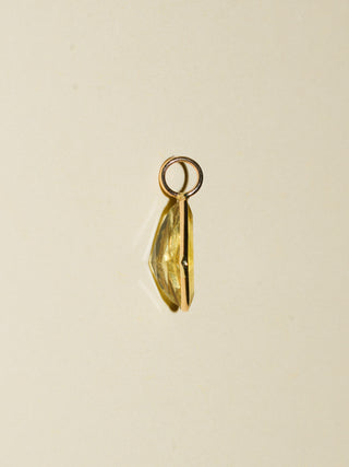 Lemonwedge Heliodor Special Cut Charm in Yellow 14k Gold