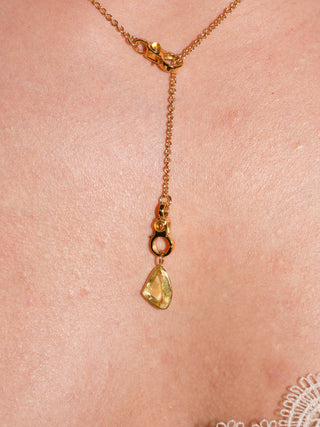 Lemonwedge Heliodor Special Cut Charm in Yellow 14k Gold