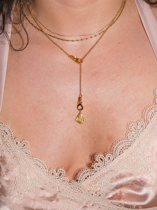 Lemonwedge Heliodor Special Cut Charm in Yellow 14k Gold