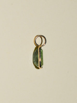 Breaststroke Aquamarine Can Cut Charm in Yellow 14k Gold
