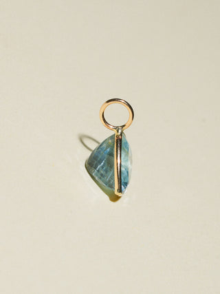 Bermuda Babe Aquamarine Trillion Cut Charm in Yellow 14k Gold
