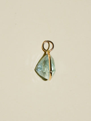 Snorkelfest Aquamarine Trillion Cut Charm in Yellow 14k Gold