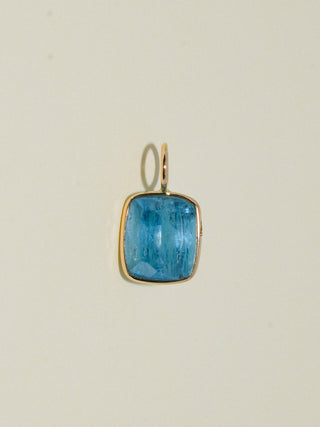Wiggle Room Aquamarine Cushion Cut Charm in Yellow 14k Gold