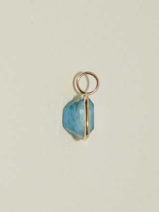 Wiggle Room Aquamarine Cushion Cut Charm in Yellow 14k Gold