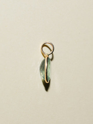 Sip N Dip Aquamarine Oval Cut Charm in Yellow 14k Gold